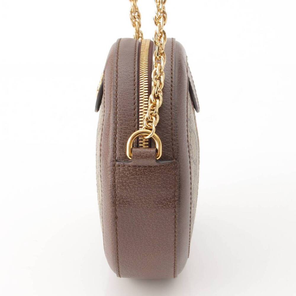 GucciGucci Ophidia GG Supreme Round Chain Shoulder Bag Brown - Picture 3 of 8